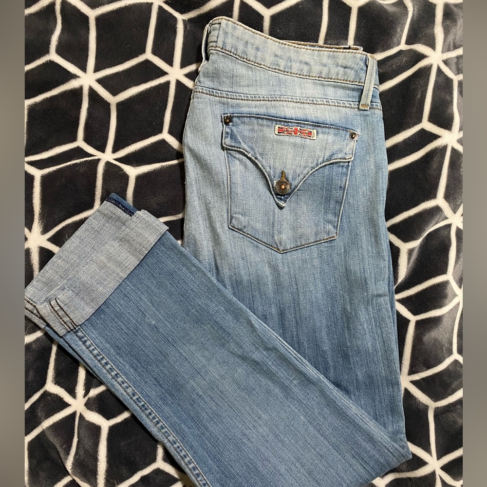 ***Hudson Cropped Ripped Jeans***